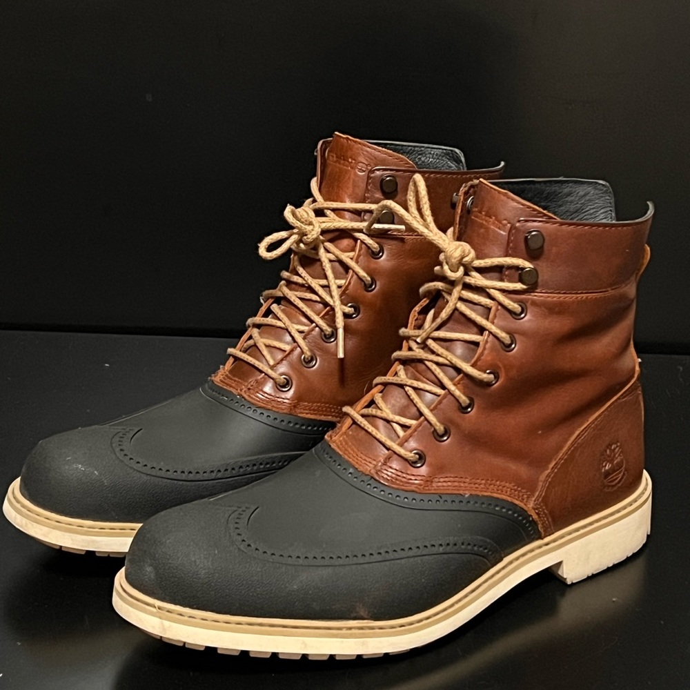 Timberland Mens Sz 10 Stormbuck Waterproof Duck Boots Leather 6”